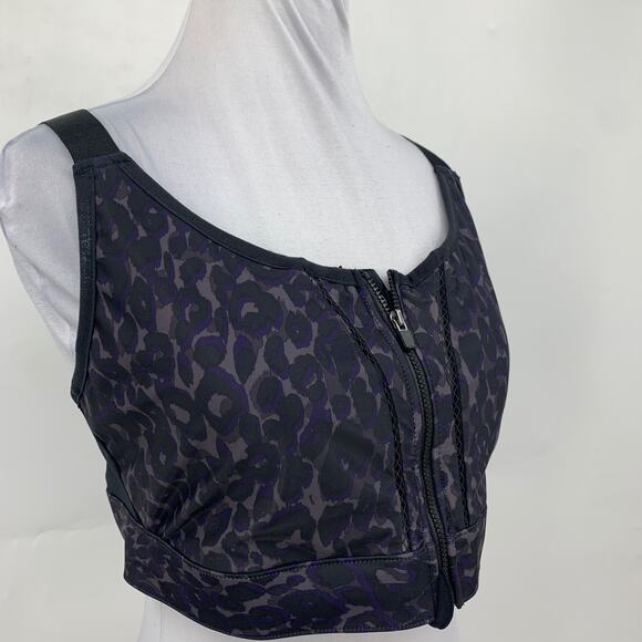 Fabletics Sports Bra Women L Large Multi Zoe High Impact Front Zip Crossback - Picture 4 of 13